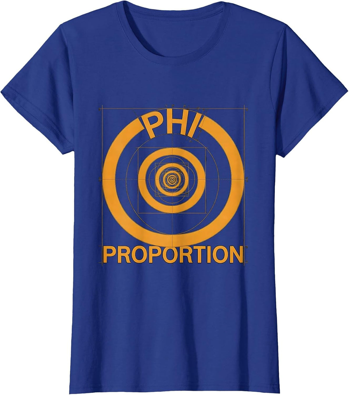 Women's Phi Proportion Sacred Geometry Math Enthusiast Teacher T-Shirt - Royal Blue