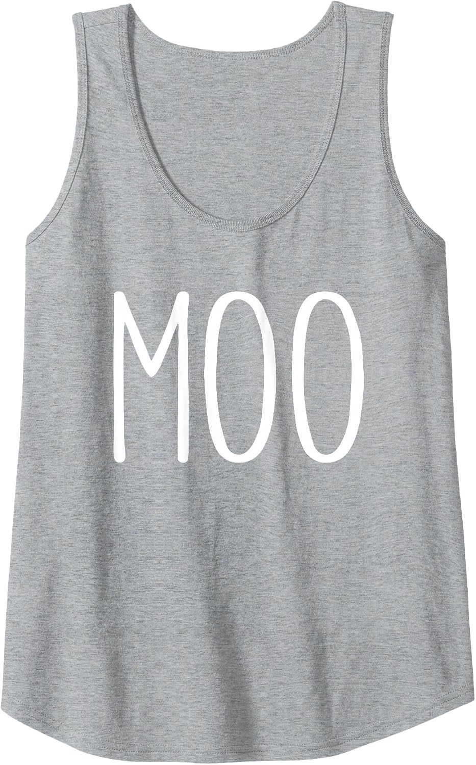 Moo Shirt Funny Adult Men Women Cow Goes Moo Costume Tank Top - Heather Grey