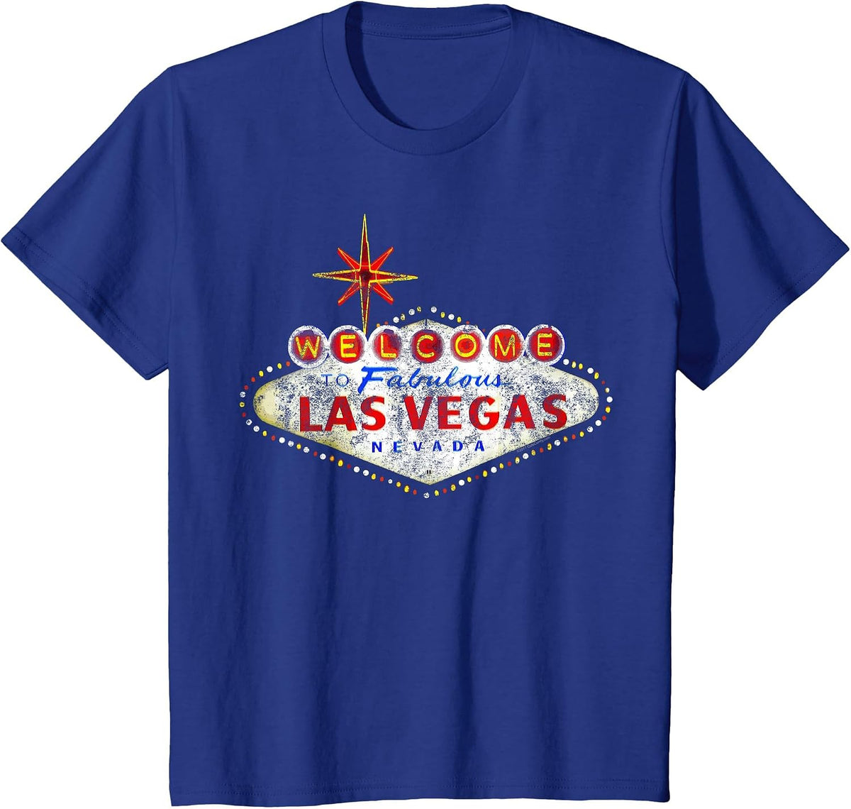 Welcome to Las Vegas Nevada Vintage Sign Souvenir T-Shirt T-Shirt - Royal Blue