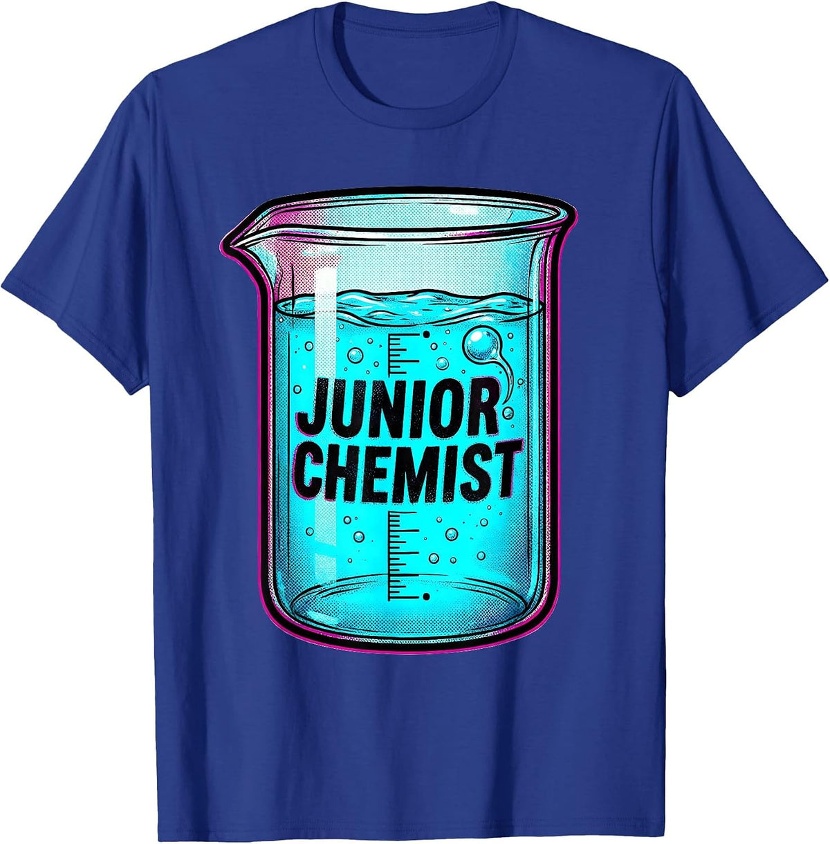 Men's Junior Chemist Pop Art STEM Teacher Science Olympiad Gift T-Shirt - Royal Blue
