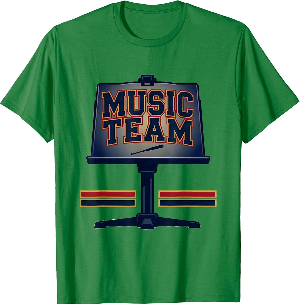 Men's Music Team Sports Teacher Crew First Day of School T-Shirt - Kelly Green