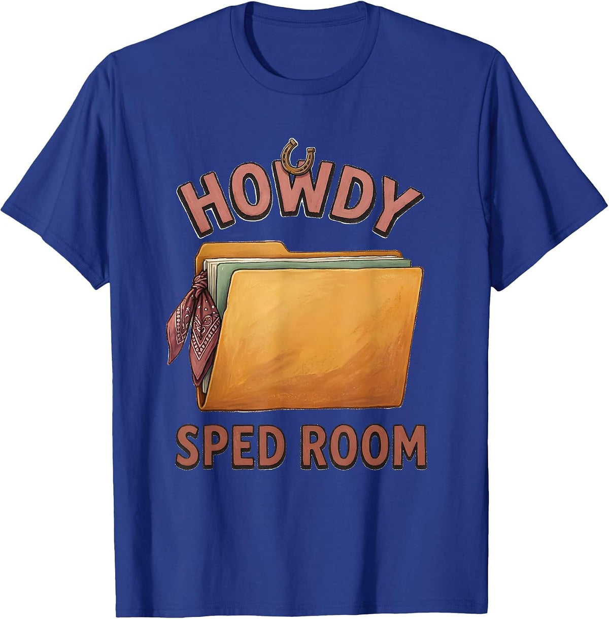 Howdy SPED Room Storybook Western Grade-Level Teacher T-Shirt - Royal Blue