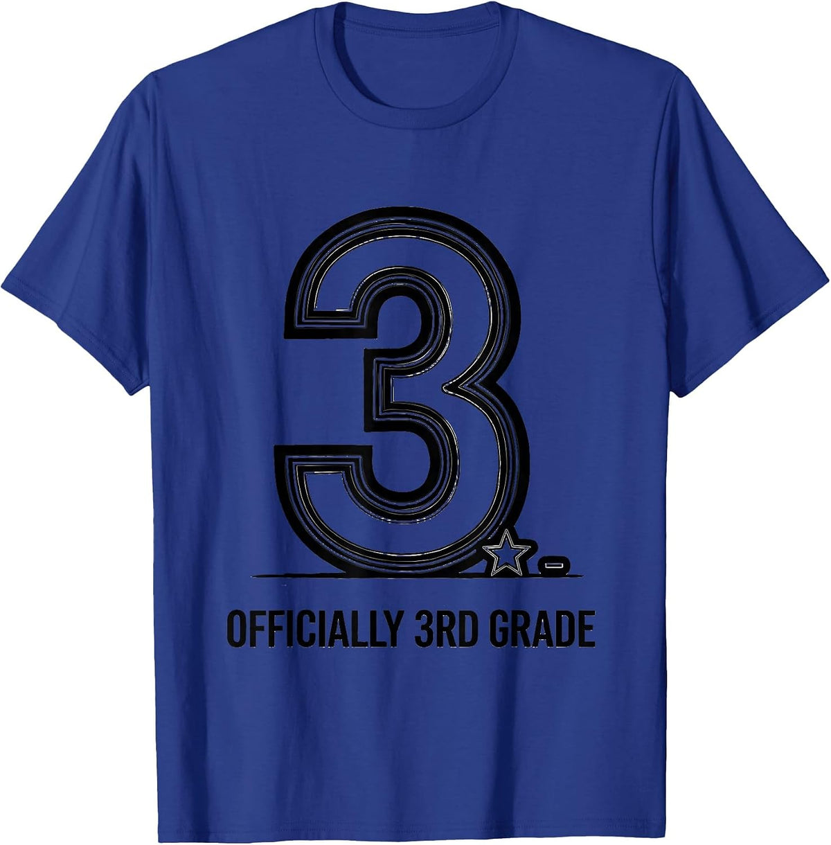 Officially 3rd Grade Retro Back To School Teacher Student T-Shirt - Royal Blue