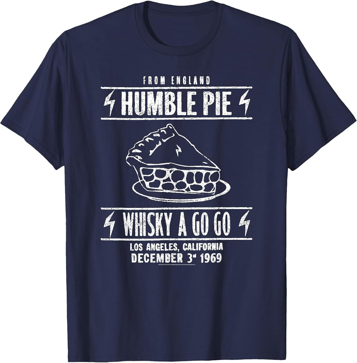 Humble Pie Whisky A Go Go Los Angeles 1969 T-Shirt - Navy Blue