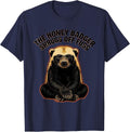 The Honey Badger Shrugs Off Fuss Funny Honey Badger Meme T-Shirt - Navy Blue