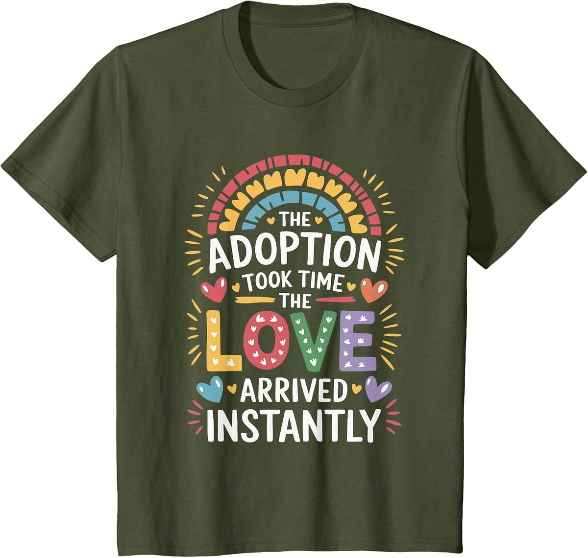 Gotcha Forever Adoption Day, Adoption Day Adoptive Parents T-Shirt - Olive Green
