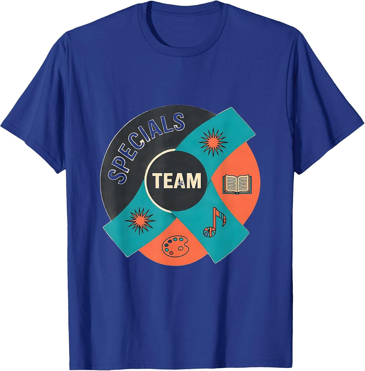 Specials Team Midcentury Modern Teacher Squad Appreciation T-Shirt - Royal Blue