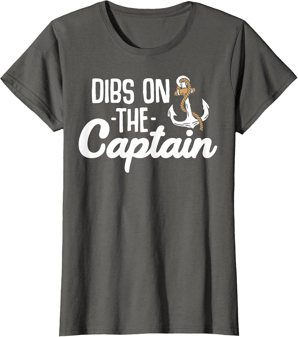 Dibs On The Captain T-Shirt - Asphalt Grey