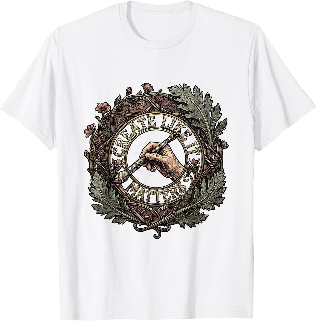 Men's Create Like It Matters Renaissance Art Design T-Shirt - White