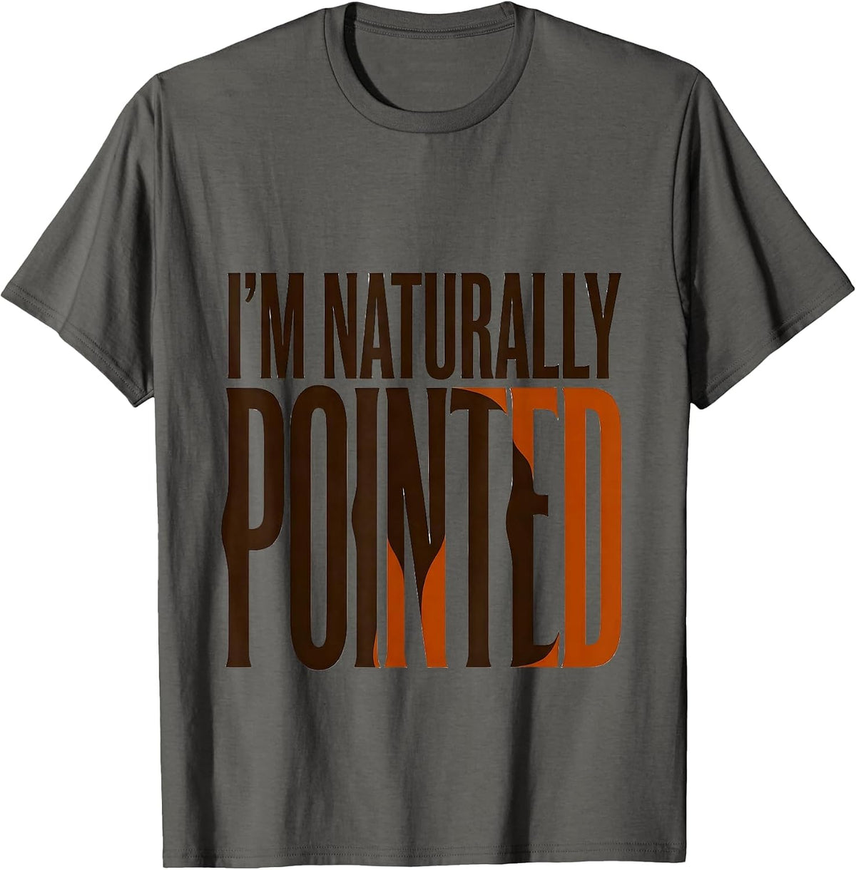 I'm Naturally Pointed Cute Hedgehog Lover Humor T-Shirt - Asphalt Grey