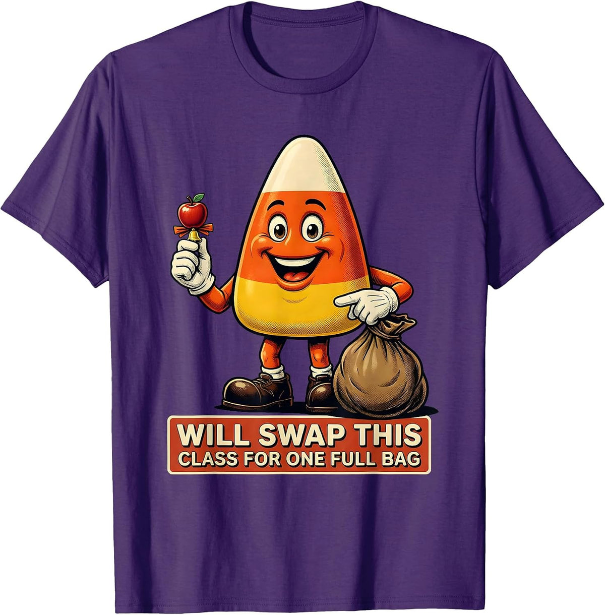 Men's Will Swap This Class For One Full Bag Funny Teacher T-Shirt - Purple