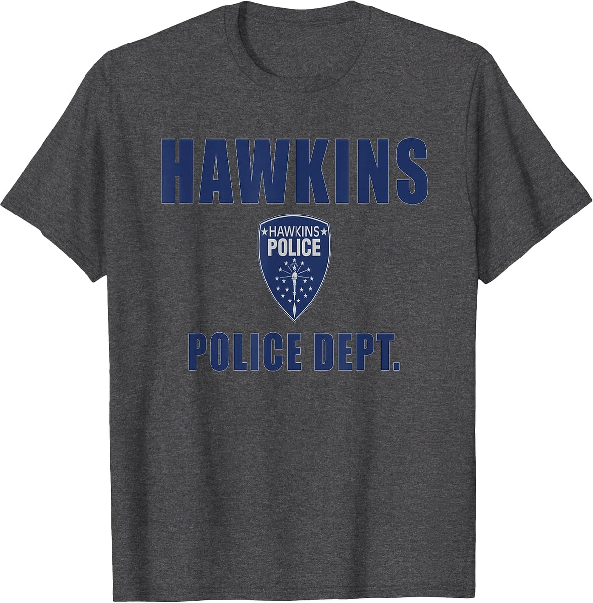Hawkins Police Tee T-Shirt - Dark Heather Grey