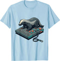 Men's Honey Badger Does As It Pleases Funny Wildlife Lover Humor T-Shirt - Baby Blue