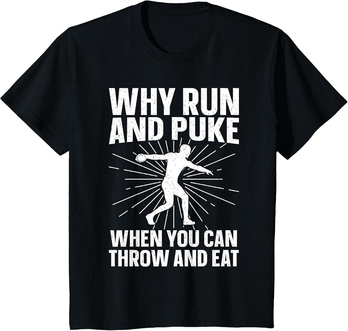 Funny Discus Throwing Art for Men Women Throw Discus Thrower T-Shirt - Black
