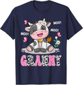 Granny Cute Cow Moo Moo Farmer Birthday Family Matching T-Shirt - Navy Blue