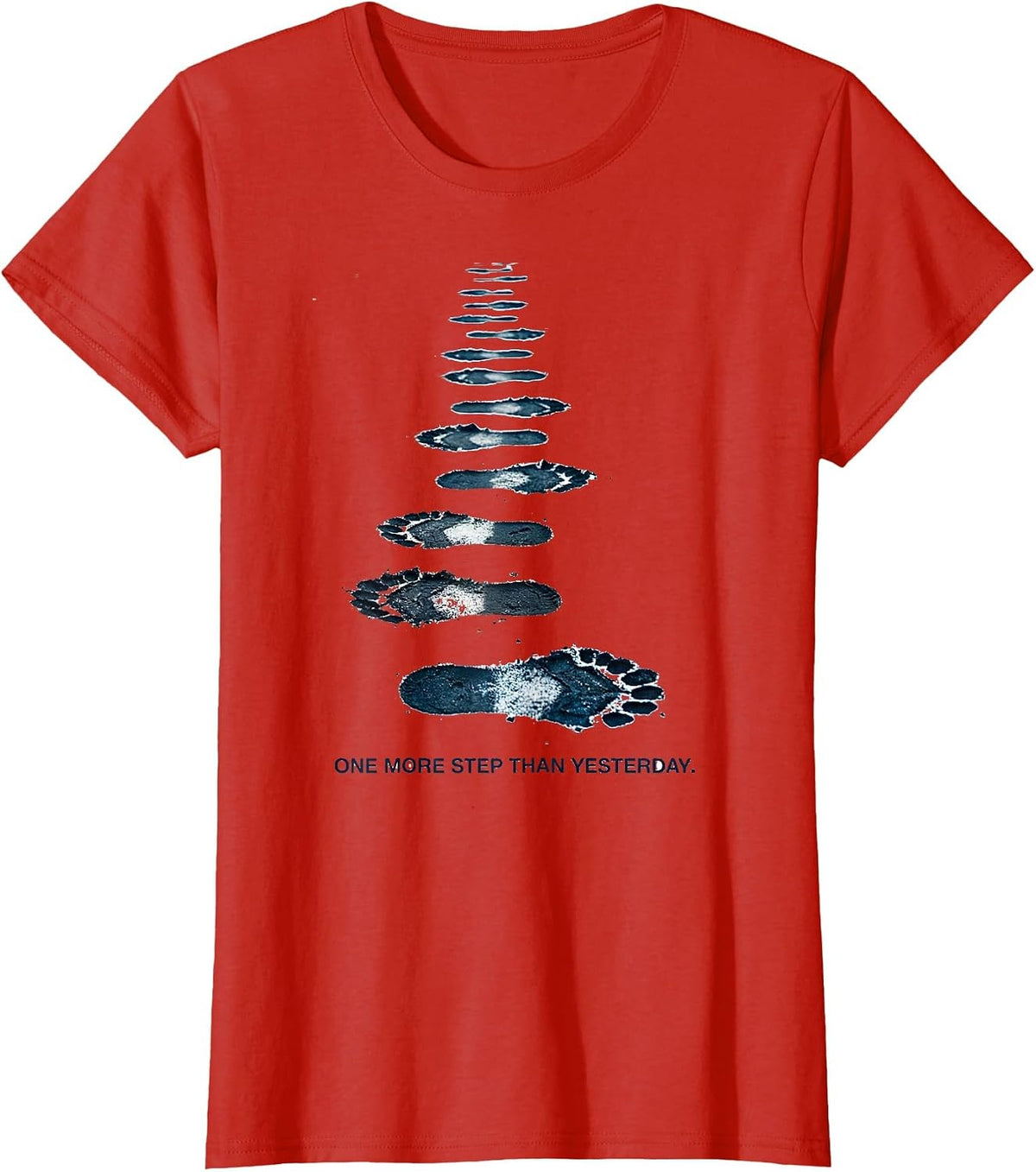 Women's One More Step Than Yesterday Funny Physical Therapist PT T-Shirt - Red