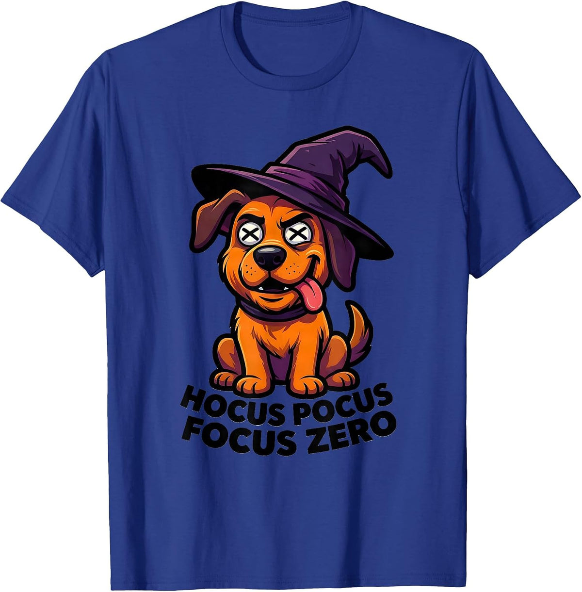 Men's Hocus Pocus Focus Zero Funny Halloween Teacher Costume T-Shirt - Royal Blue