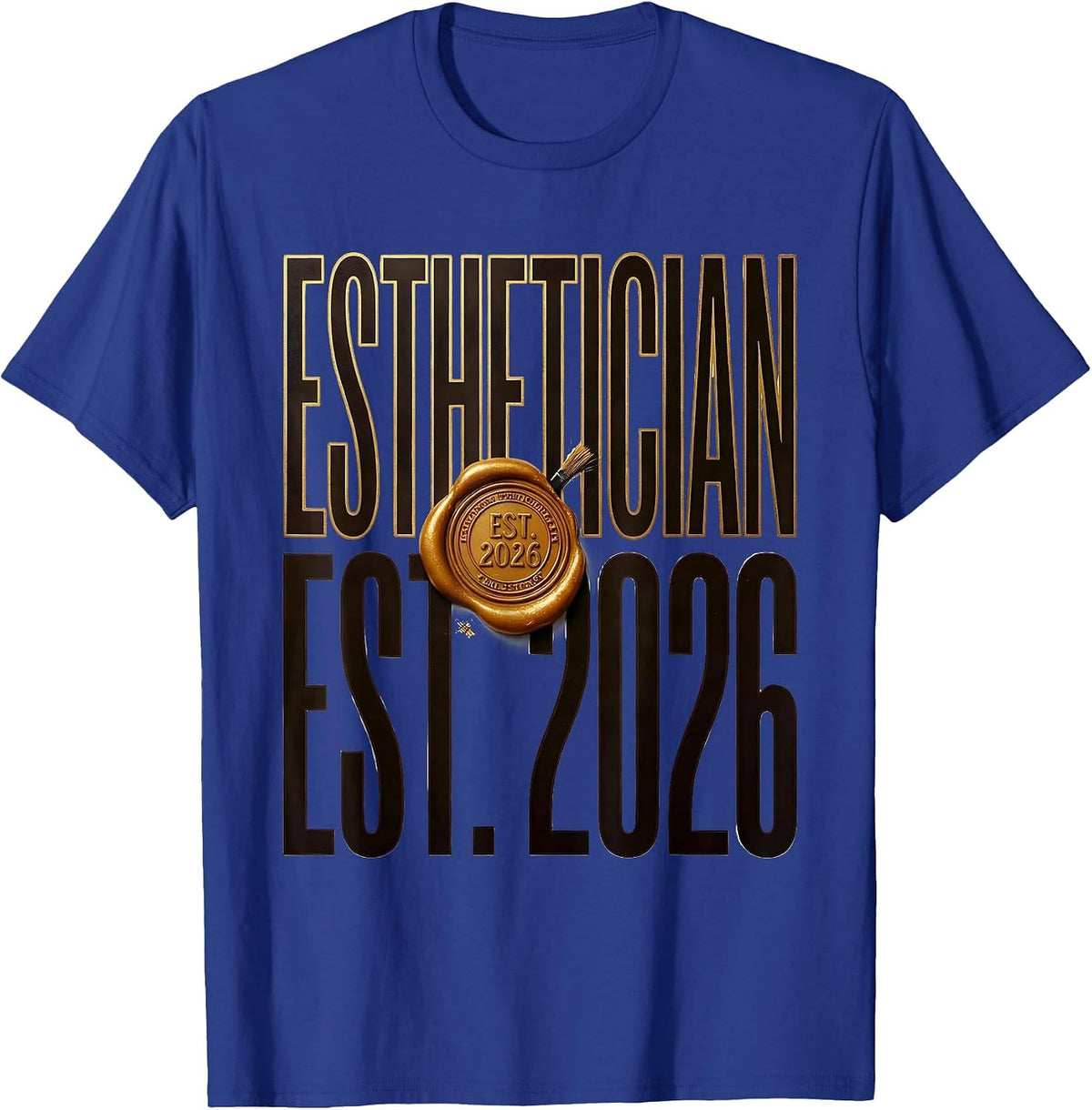 Men's Esthetician Est. 2026 Licensed Skincare Professional T-Shirt - Royal Blue