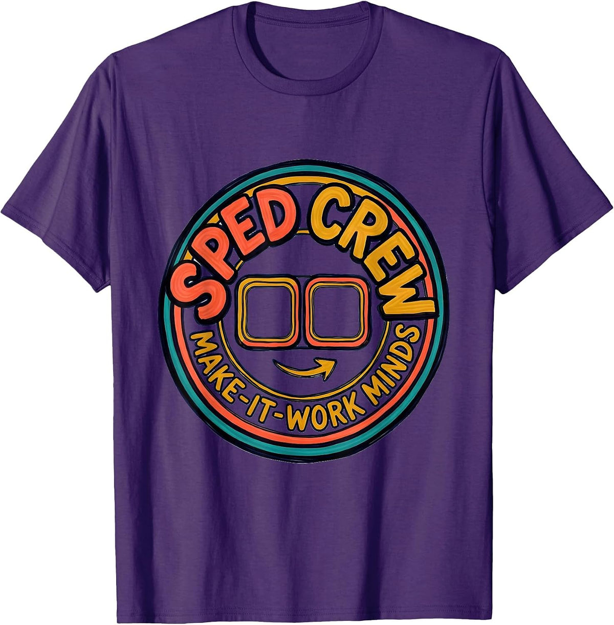 SPED Crew Make-It-Work Minds Special Education Teacher T-Shirt - Purple