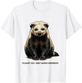 Men's Pleasant Face Honey Badger Underneath Funny Animal Lover T-Shirt - White
