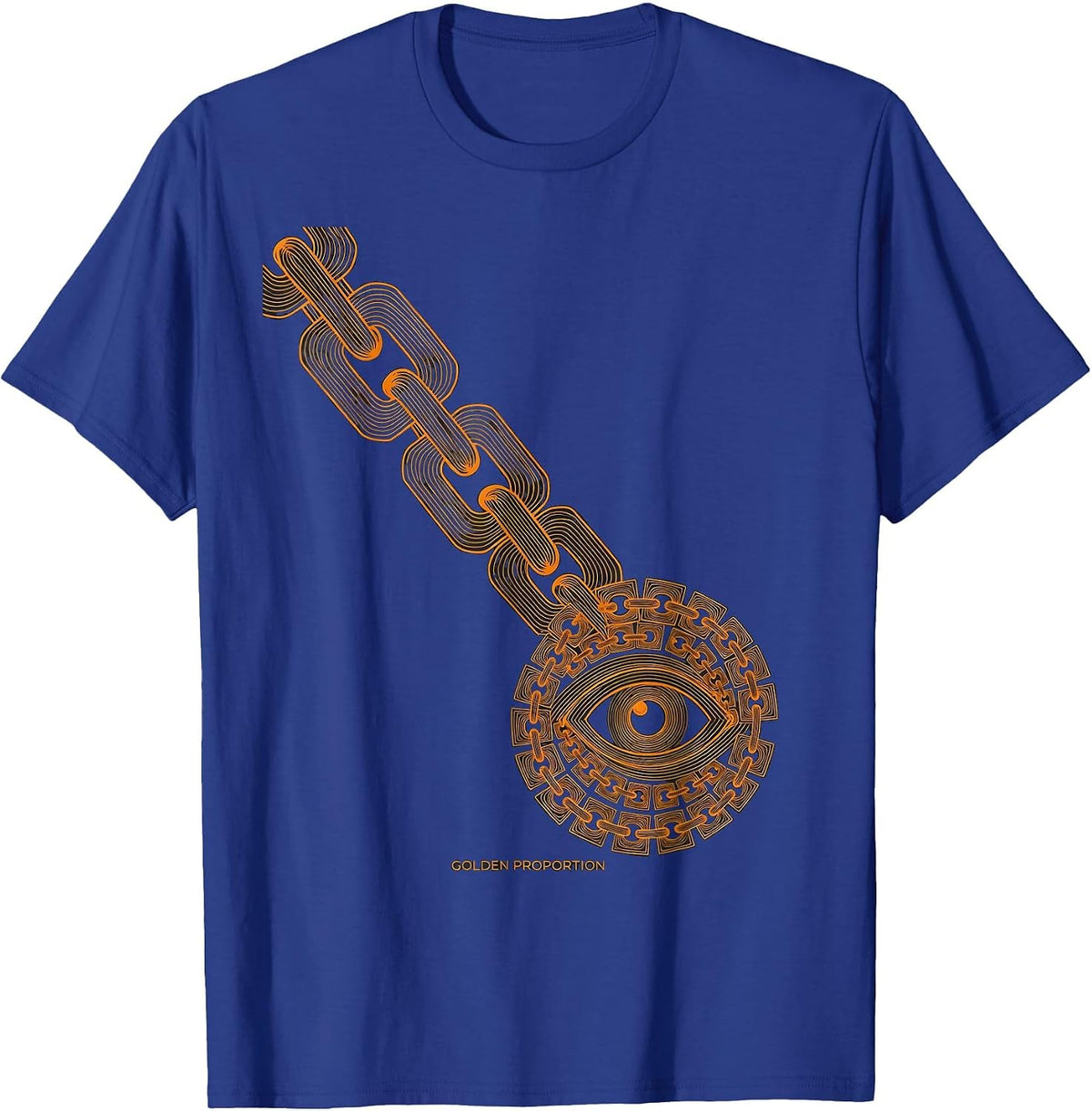 Men's Golden Proportion Geometric Sacred Geometry Math Enthusiast T-Shirt - Royal Blue