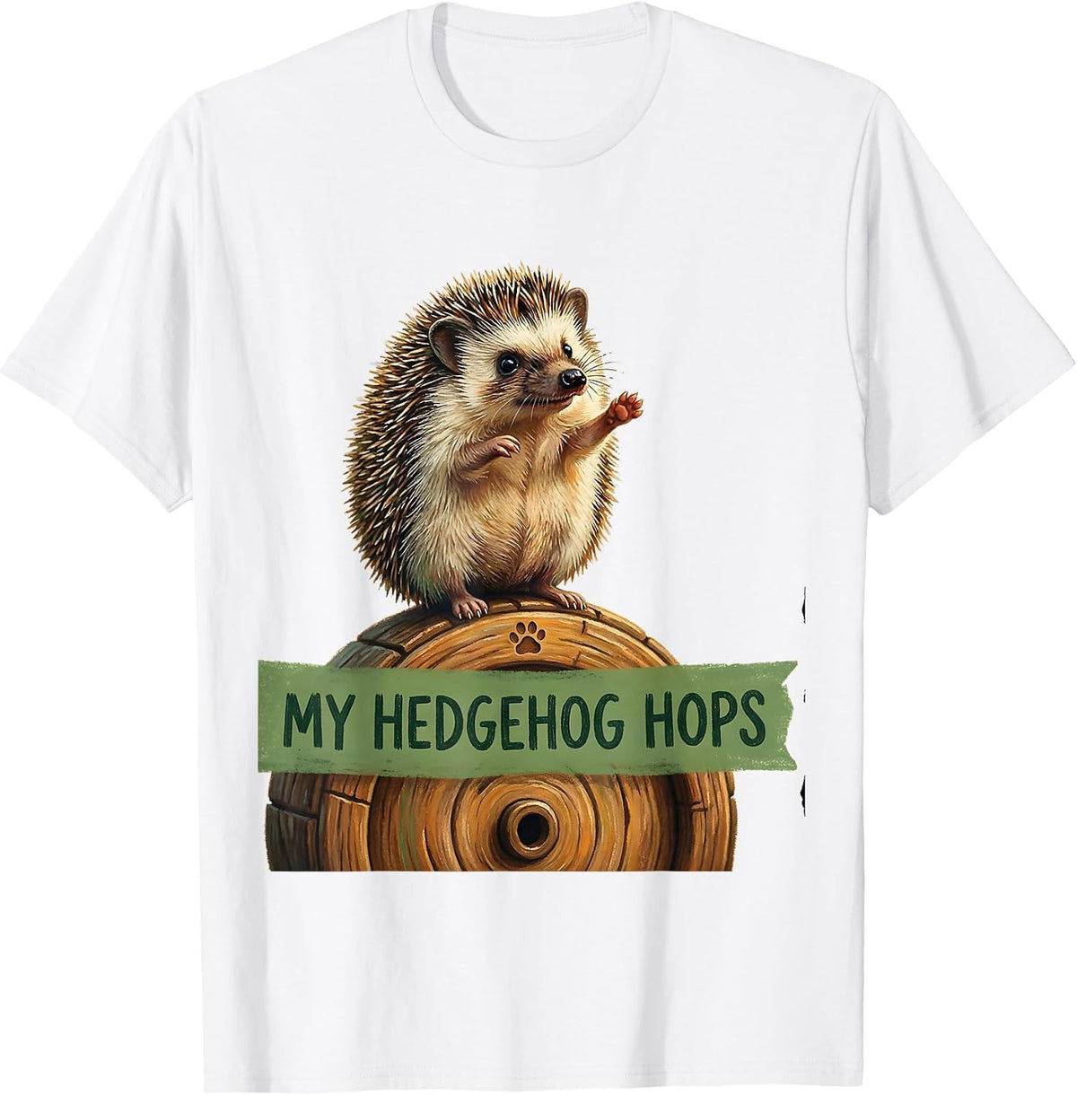 Men's My Hedgehog Hops Storybook Cute Hedgehog Lover Gift T-Shirt - White