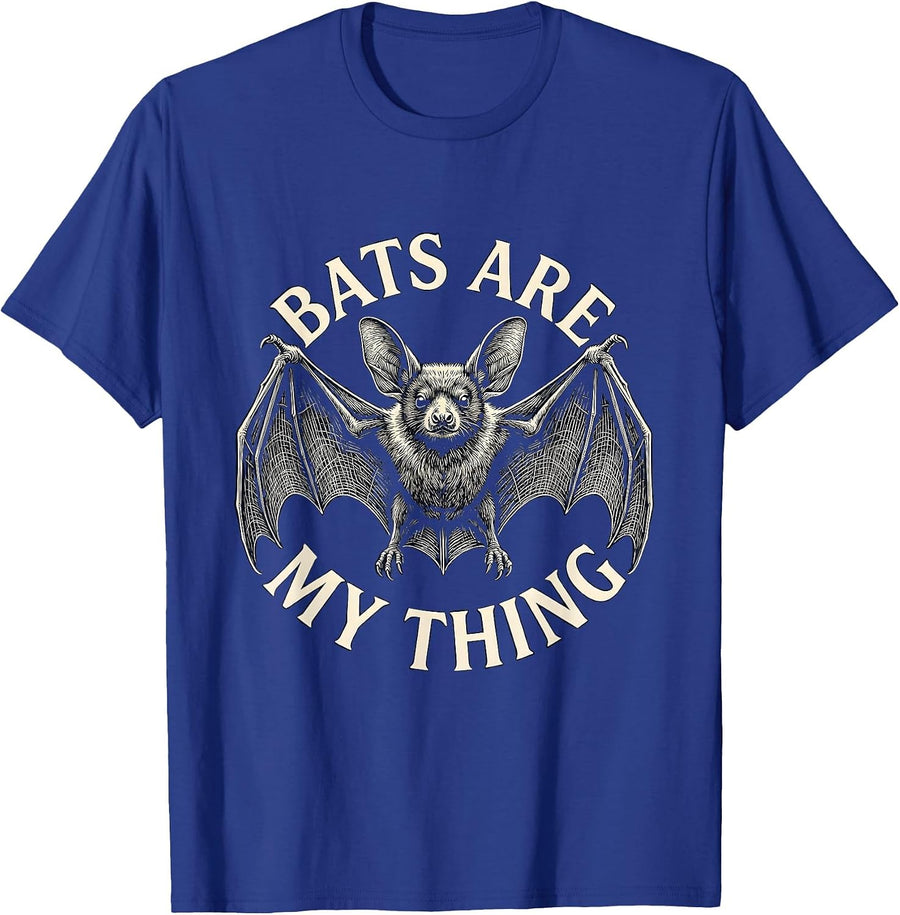 Bats Are My Thing Funny Bat Lover Wildlife Conservation T-Shirt - Royal Blue