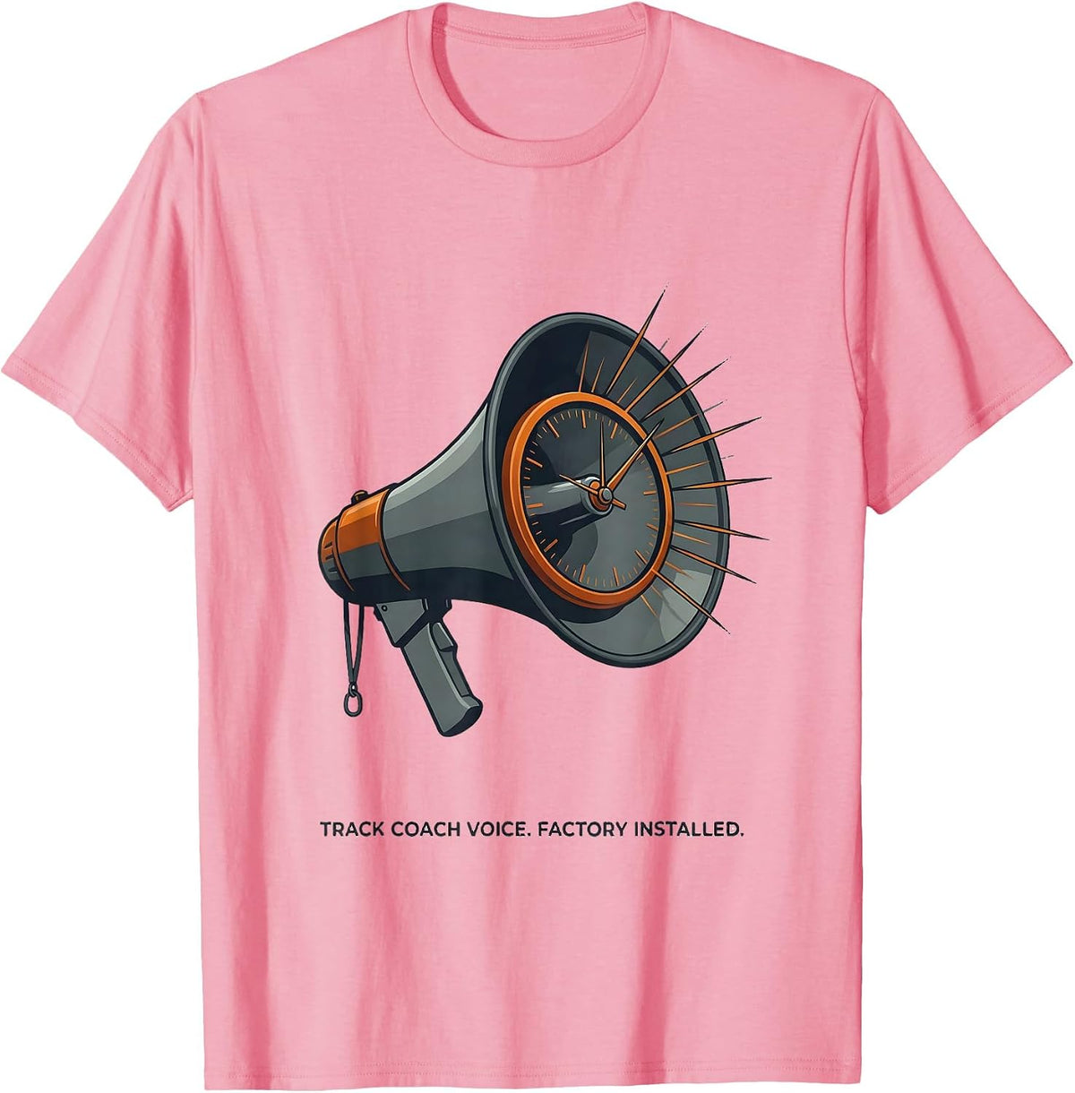 Men's Track Coach Voice Factory Installed Funny Coach Gift T-Shirt - Pink