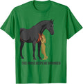 Men's This Horse Keeps Me Grounded Funny Horse Lover Gift T-Shirt - Kelly Green