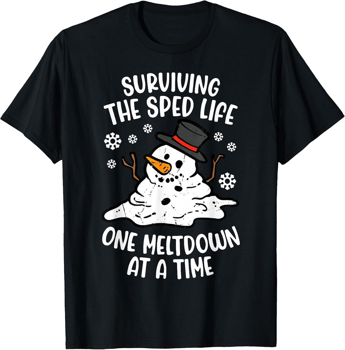 Surviving SPED Teacher Life One Meltdown At A Time T-Shirt - Black