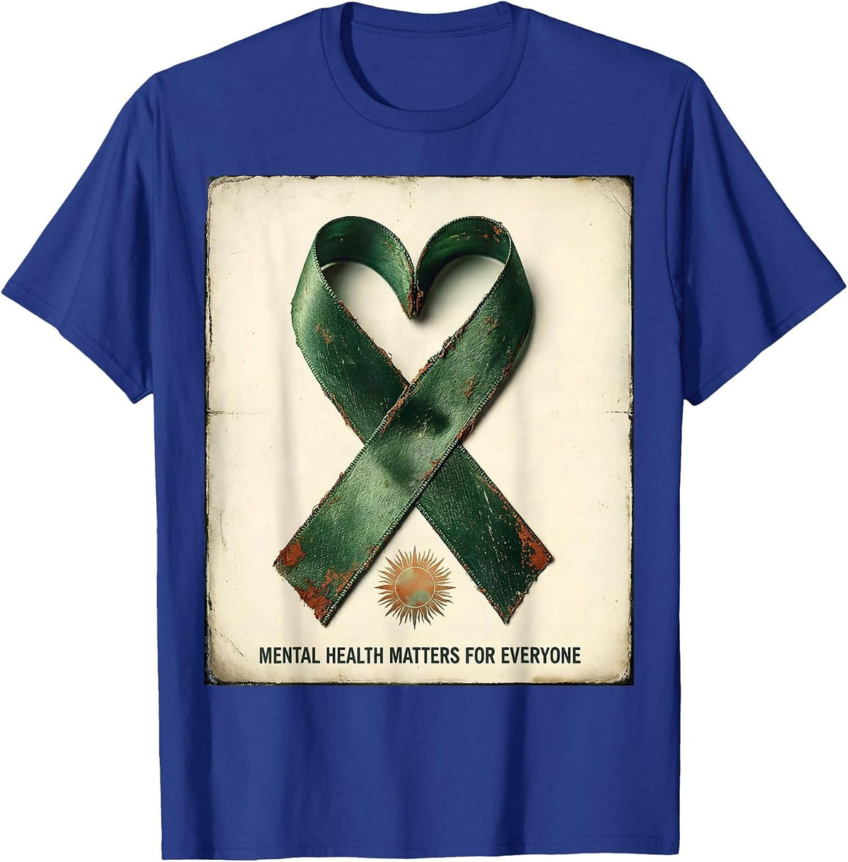 Mental Health Matters For Everyone Vintage Awareness Support T-Shirt - Royal Blue