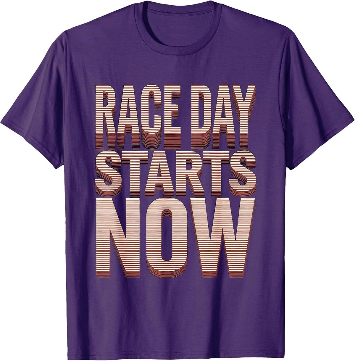 Race Day Starts Now Patriotic Drag Racing Fan Checkered Flag T-Shirt - Purple