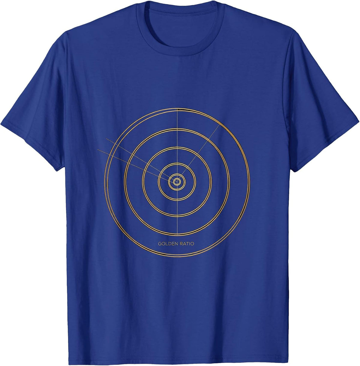 Golden Ratio Minimalist Math Sacred Geometry Enthusiast T-Shirt - Royal Blue
