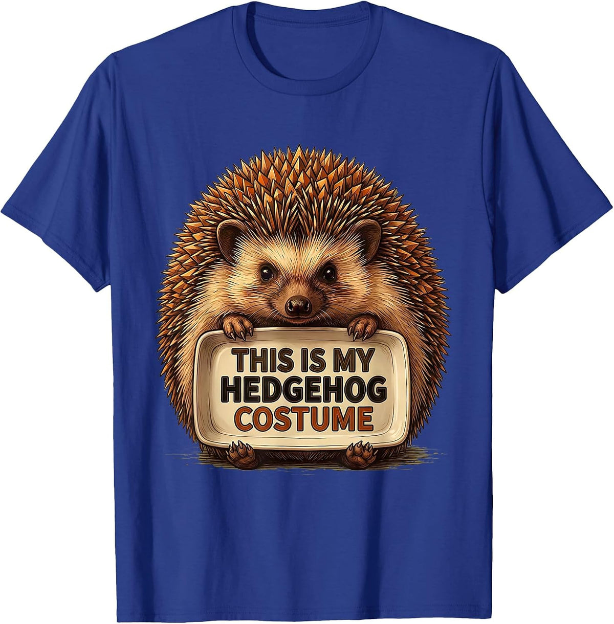 This Is My Hedgehog Costume Funny Halloween Lazy Costume T-Shirt - Royal Blue