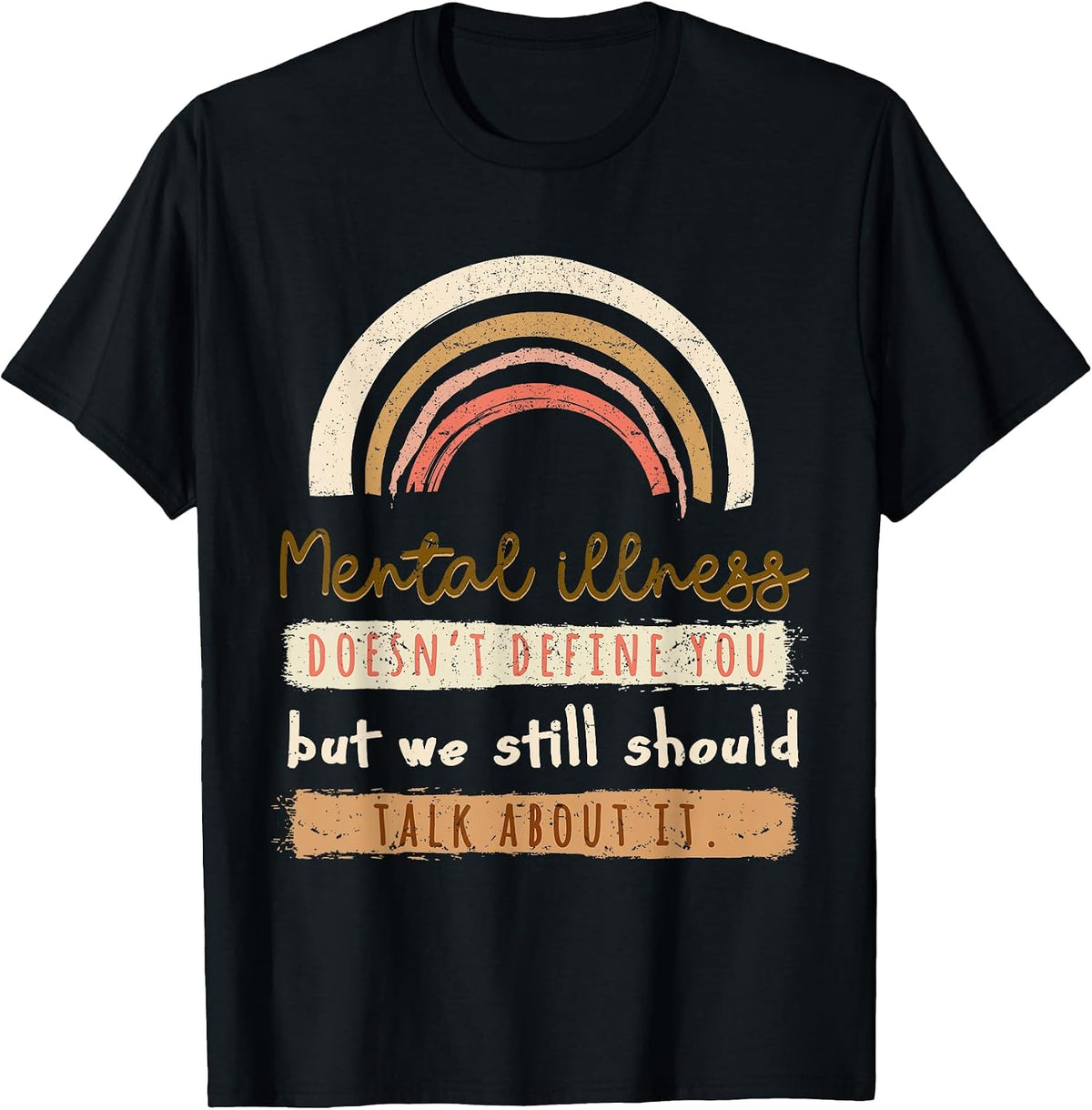 Depression Mental Health Awareness T-Shirt - Black