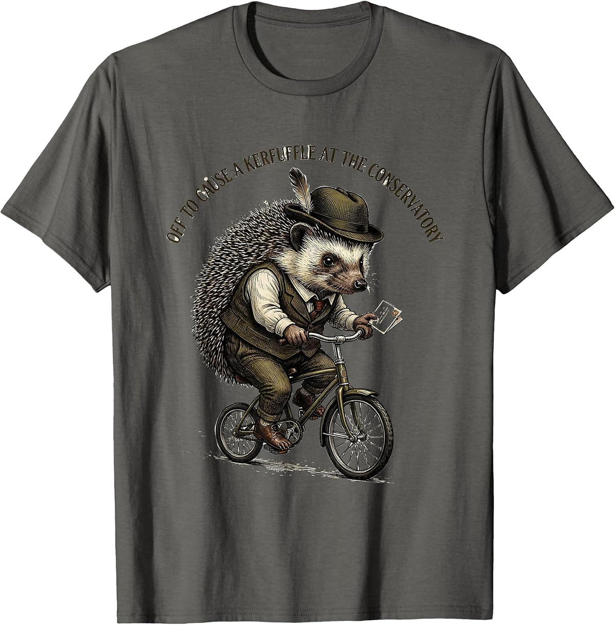 Off To Cause A Kerfuffle At The Conservatory Funny T-Shirt - Asphalt Grey