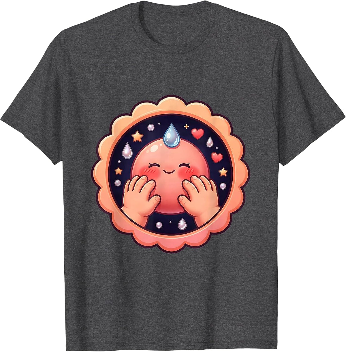 K-Beauty Essence Ritual Skincare Graphic Tee T-Shirt - Dark Heather Grey