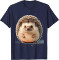 I Have Written A Hedgehog Into My Will Cute Kawaii Hedgehog T-Shirt - Navy Blue