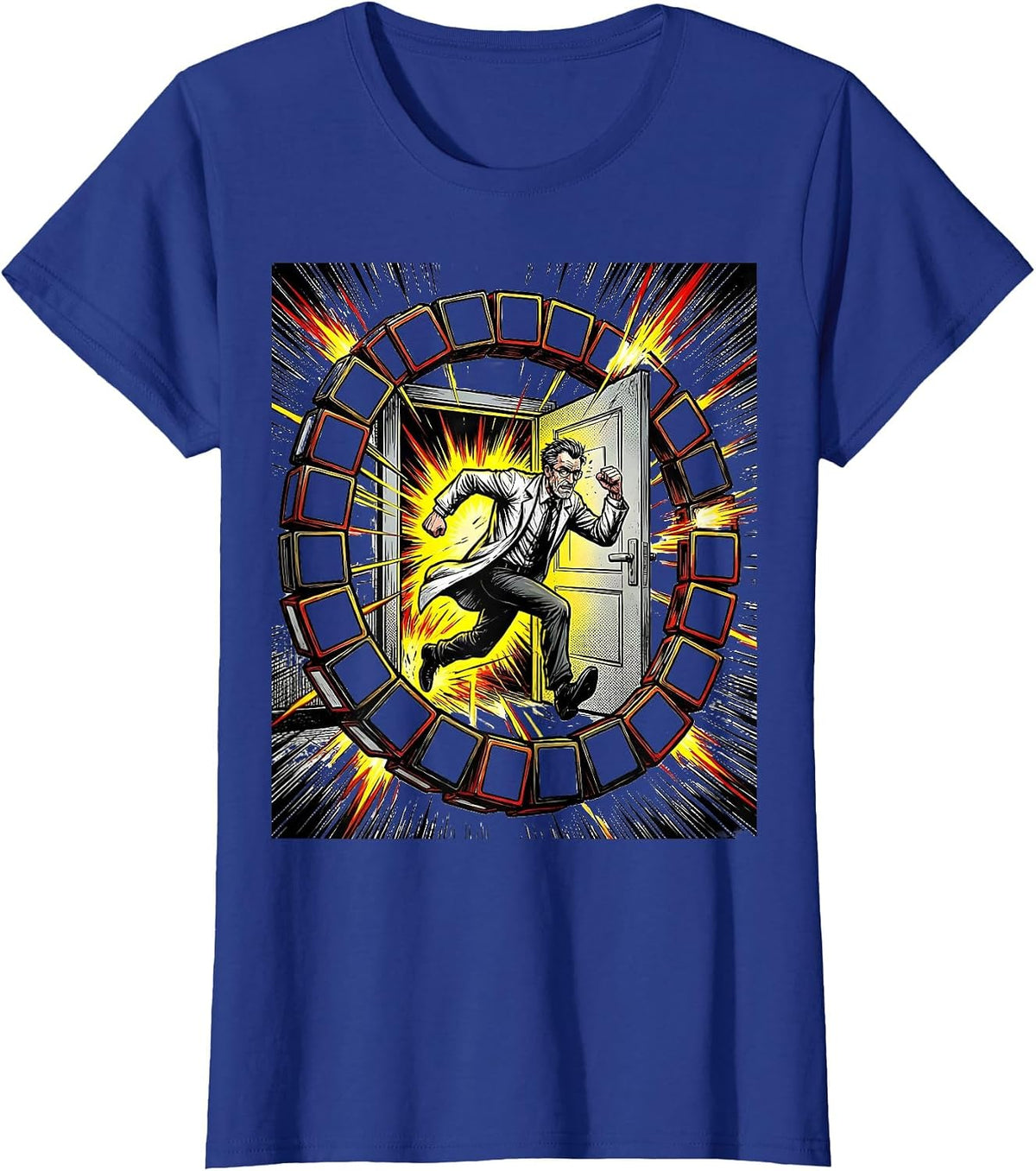Women's Chemist Sprint Comic Book Science Humor Gift T-Shirt - Royal Blue