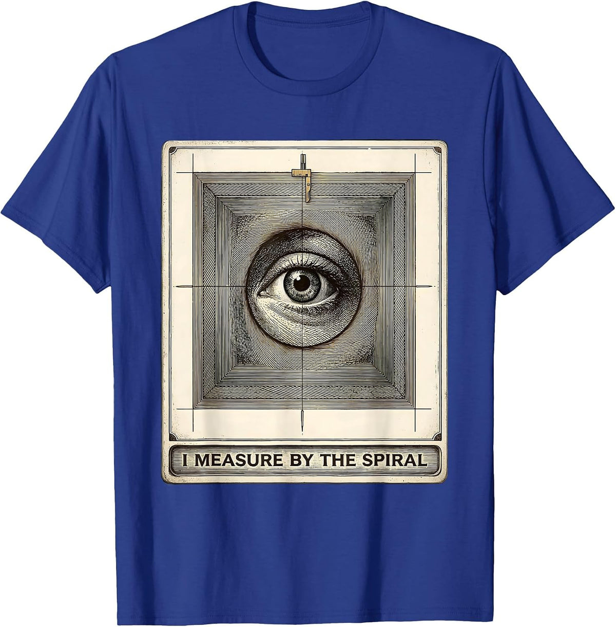I Measure By The Spiral Sacred Geometry Math Lover Gift T-Shirt - Royal Blue