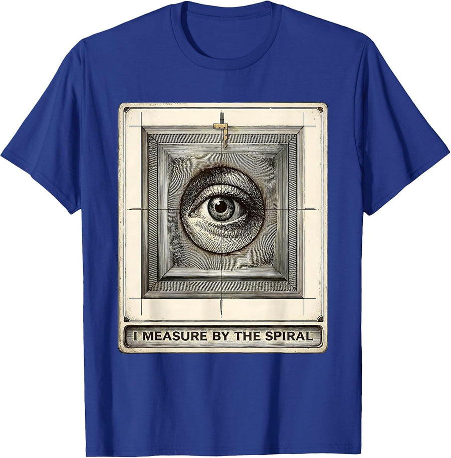 I Measure By The Spiral Sacred Geometry Math Lover Gift T-Shirt - Royal Blue