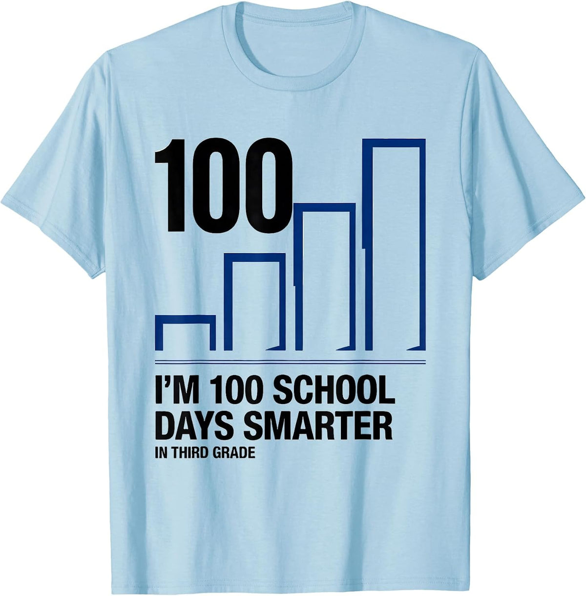 Men's I'm 100 School Days Smarter In Third Grade Teacher T-Shirt - Baby Blue