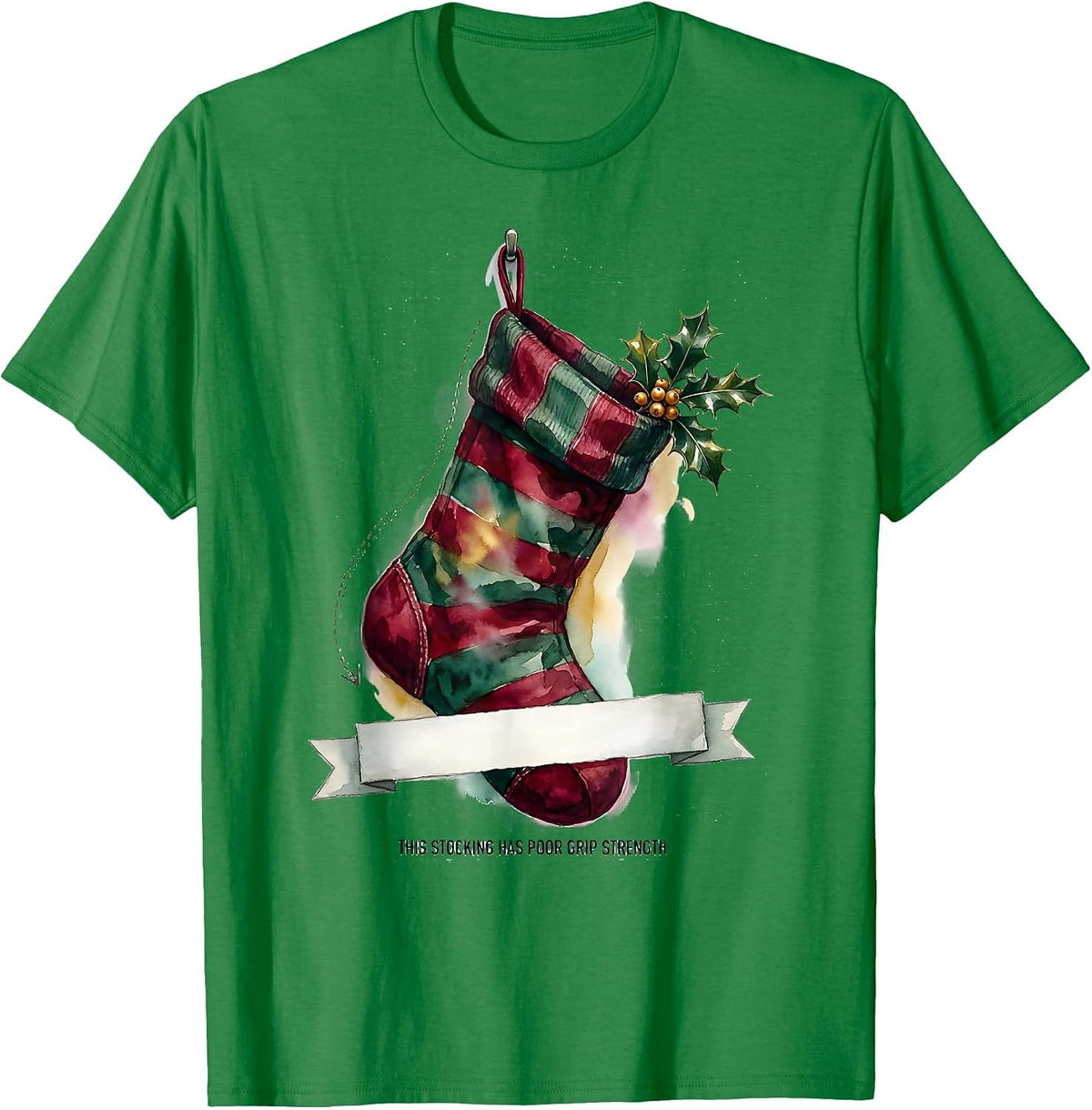 Men's This Stocking Has Poor Grip Strength Occupational Therapy T-Shirt - Kelly Green