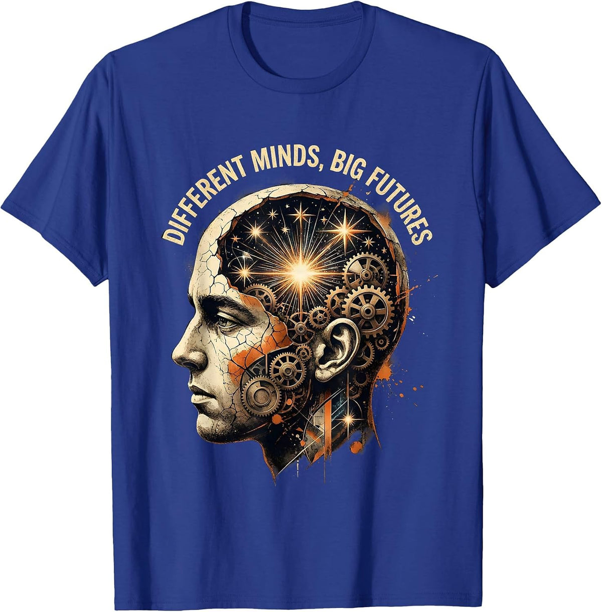 Different Minds Big Futures Special Education Design T-Shirt - Royal Blue
