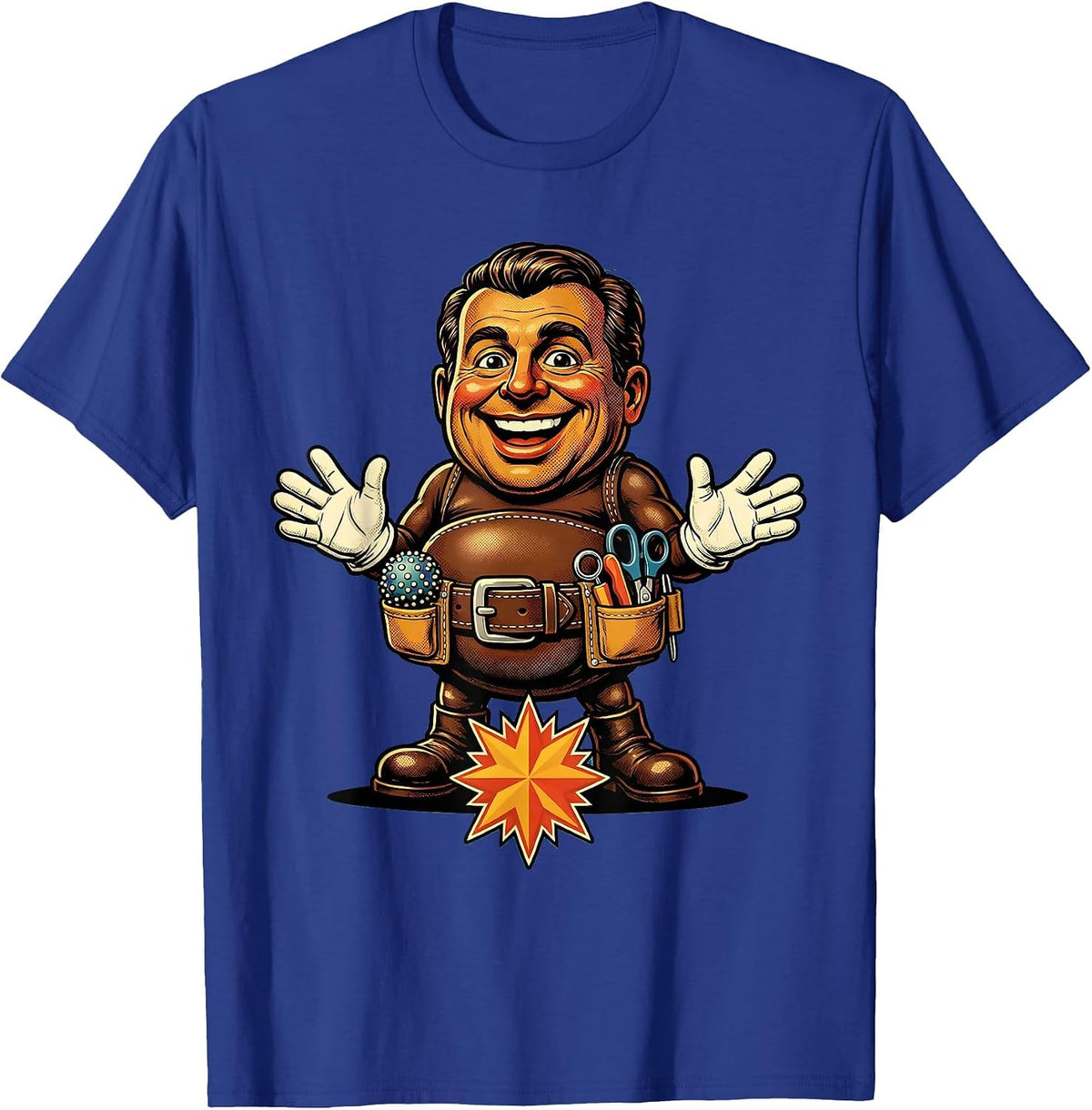 Men's Occupational Therapy Toolbelt Illustration T-Shirt - Royal Blue