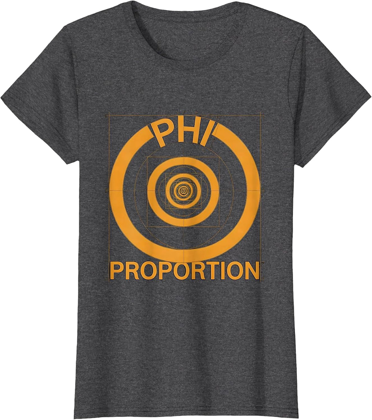 Women's Phi Proportion Sacred Geometry Math Enthusiast Teacher T-Shirt - Dark Heather Grey