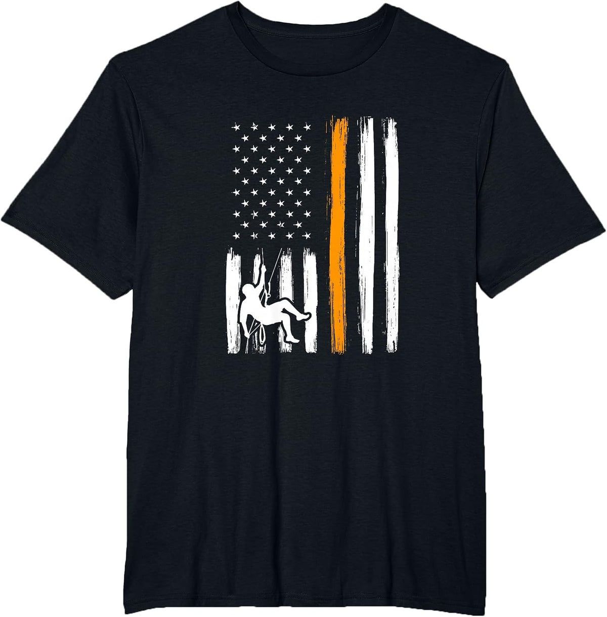 Thin Orange Line Mountain Rescue Search and Rescue Climber T-Shirt - Black