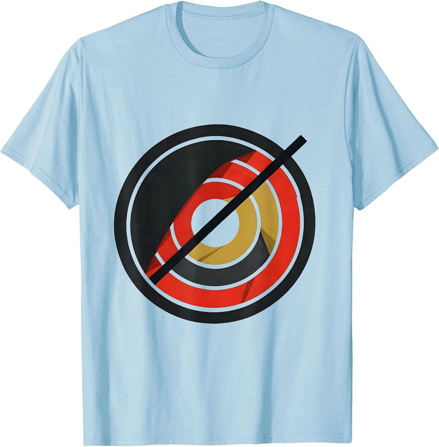 Men's Fibonacci Spiral Sacred Geometry Math Enthusiast T-Shirt - Baby Blue