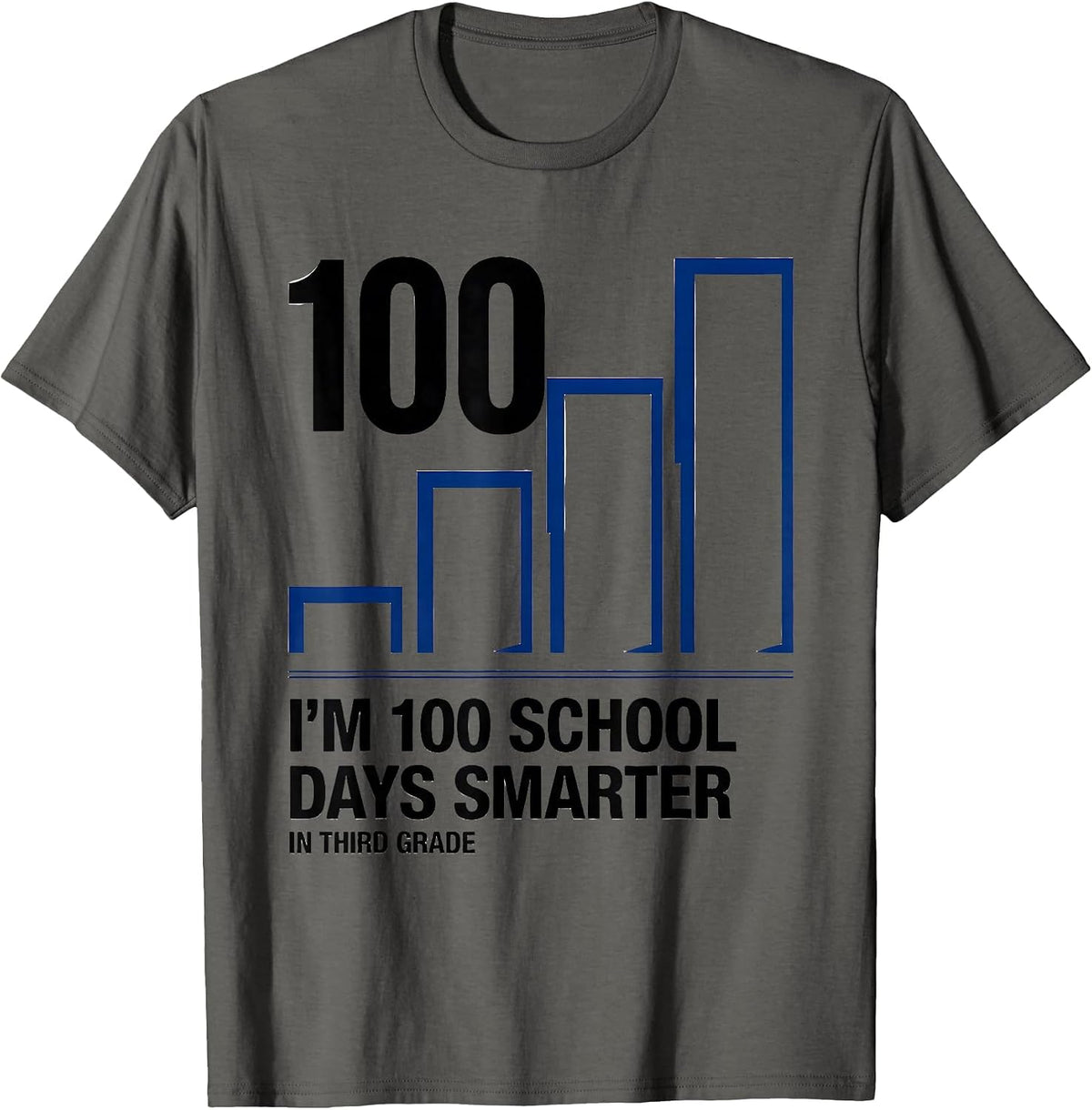 Men's I'm 100 School Days Smarter In Third Grade Teacher T-Shirt - Asphalt Grey