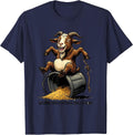 Nothing With A Latch Is Truly Secure Funny Goat Lover Farm T-Shirt - Navy Blue